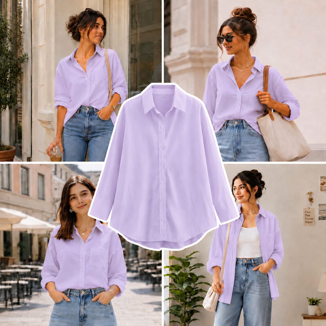 Lilac Button Down Shirt