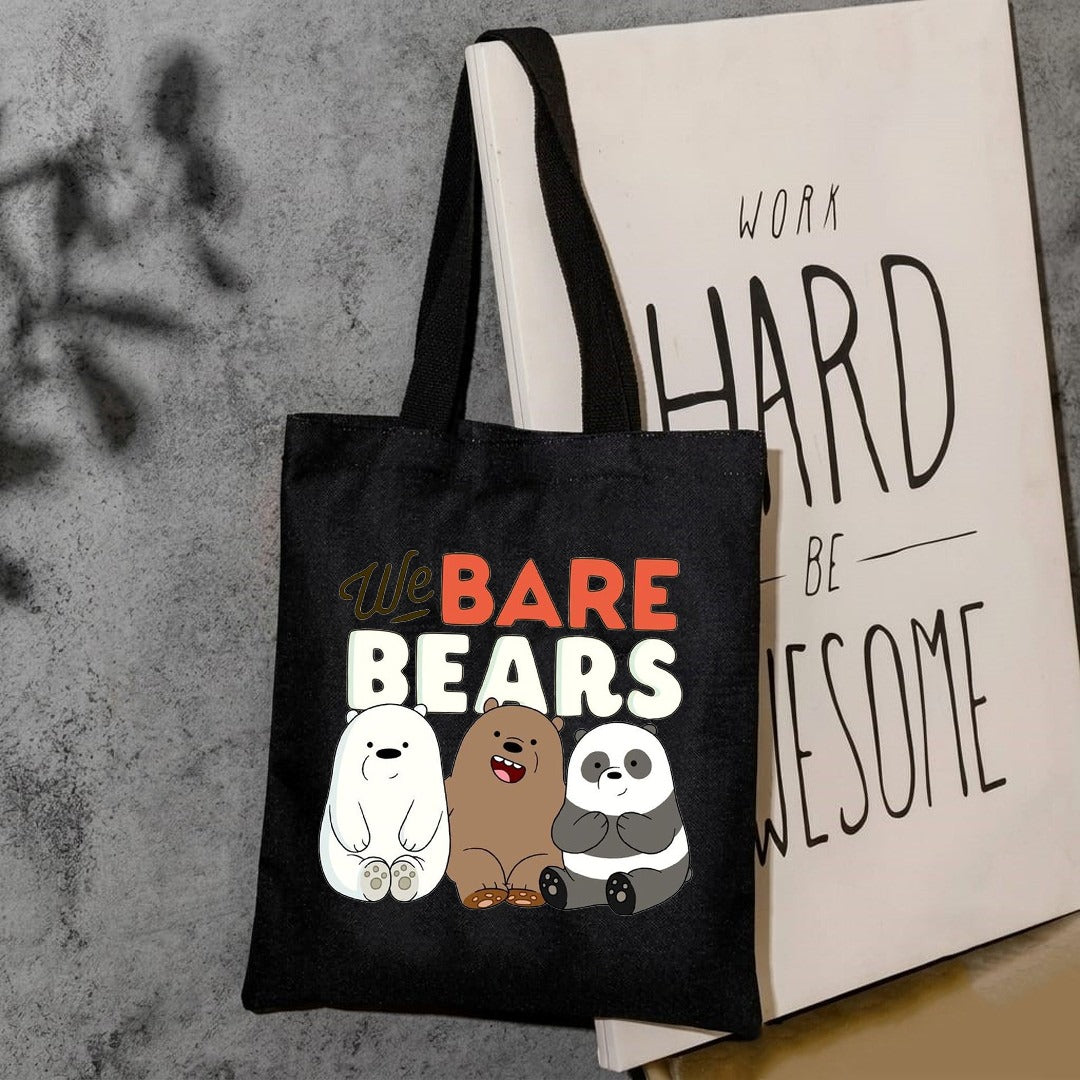 We bare bears canvas tote bag