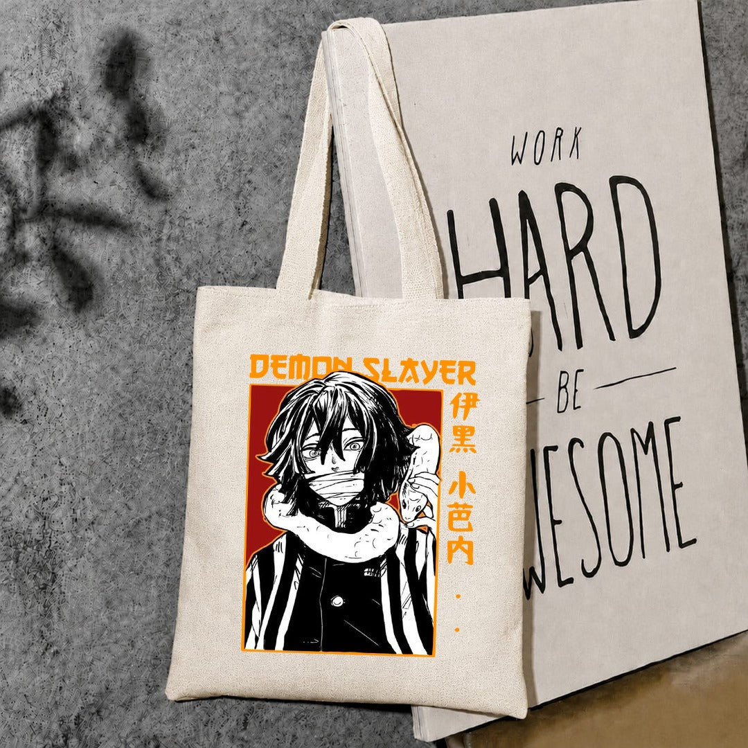 Demon slayer canvas tote bag