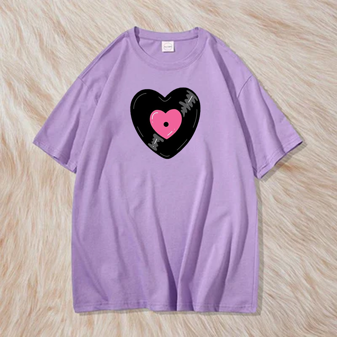 Heart disk t shirt