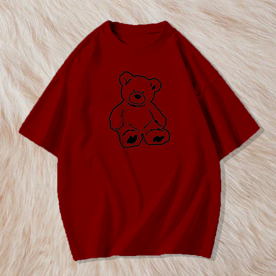 Black line teddy t shirt