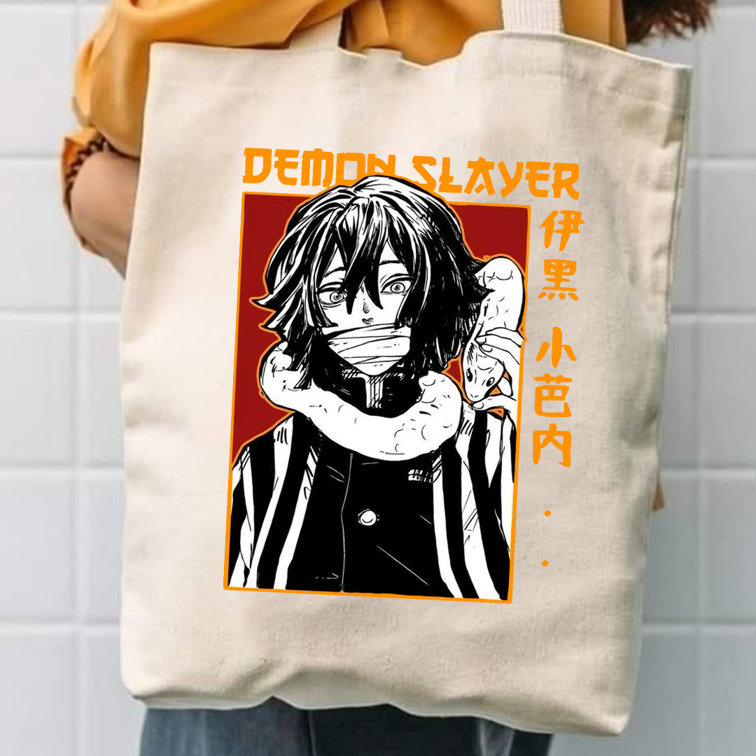 Demon slayer canvas tote bag