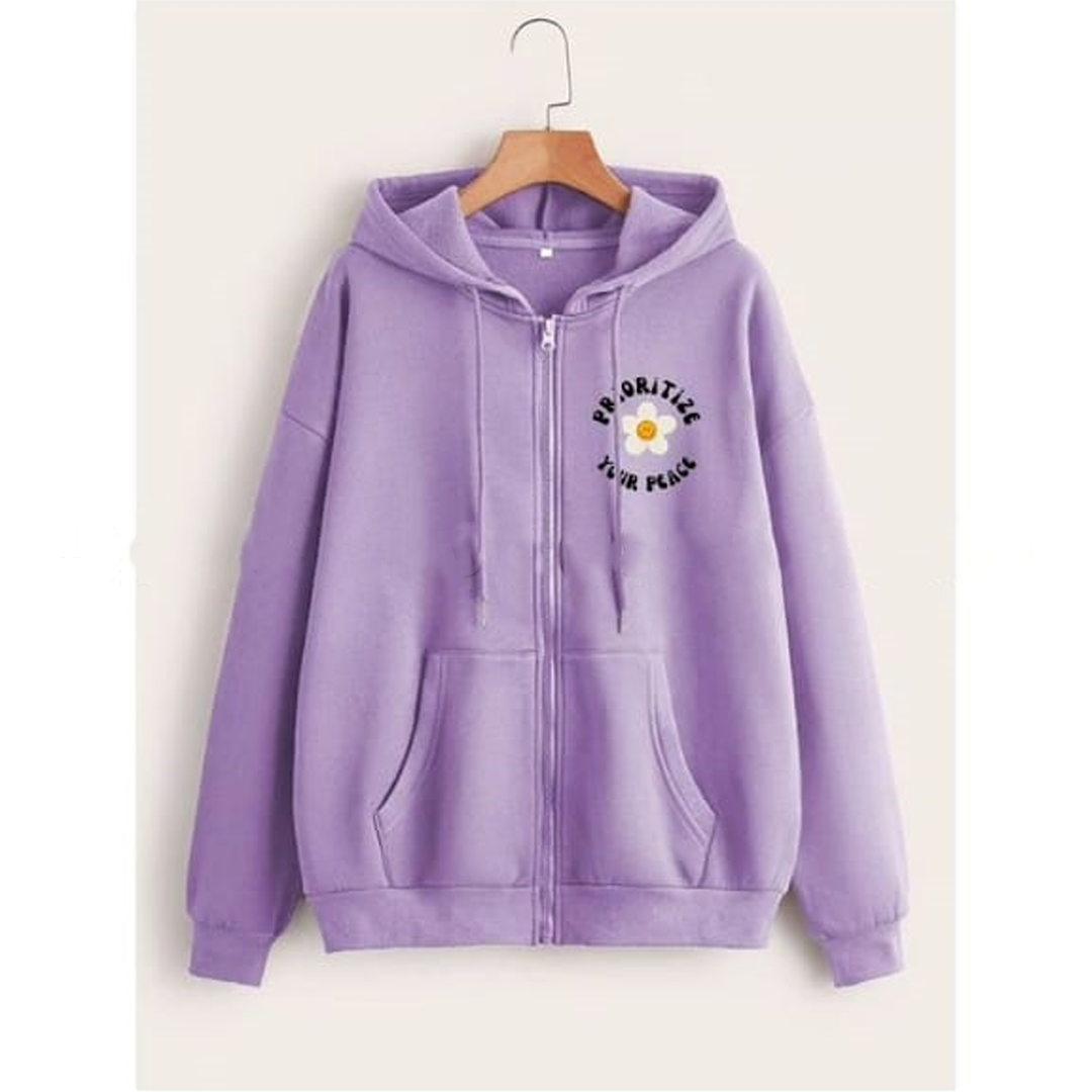 Prioritize your peace zipper with hood