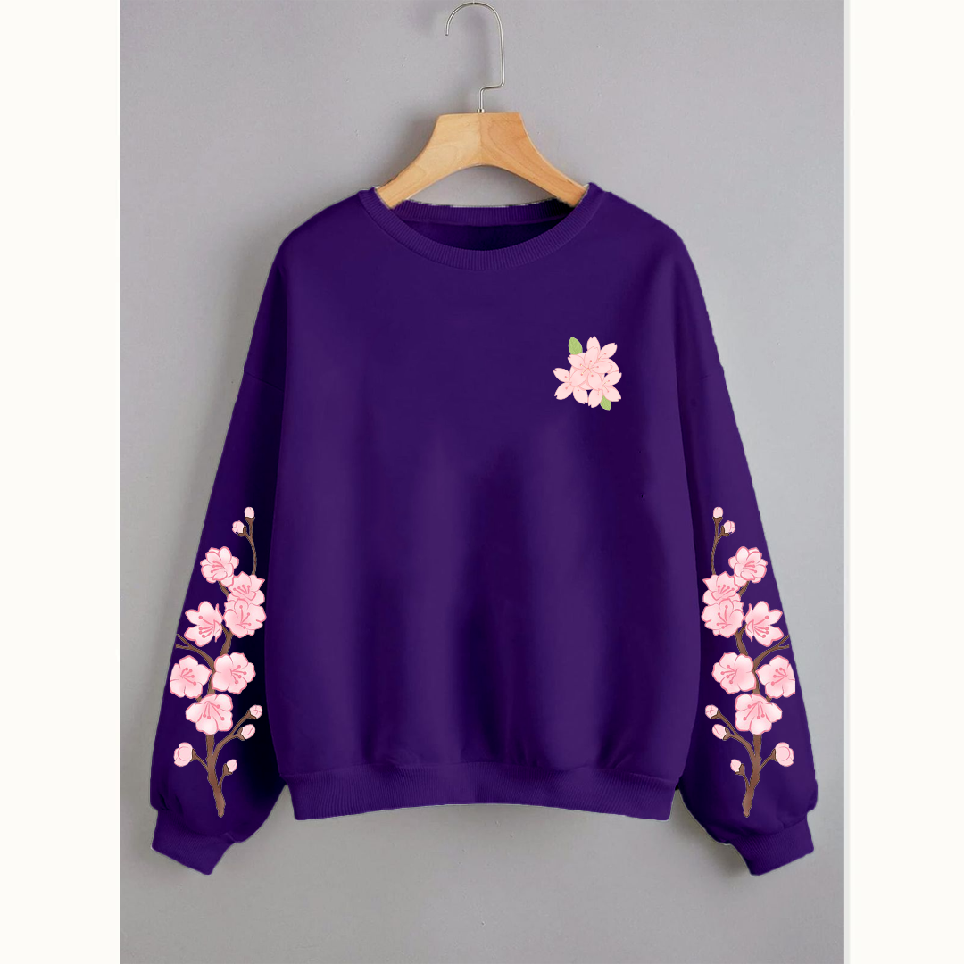 Blossom branch sleeves sweatshirt