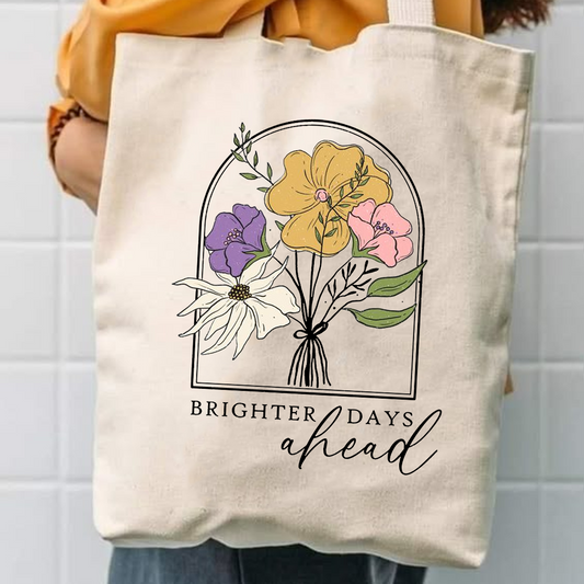Brighter days canvas tote bag