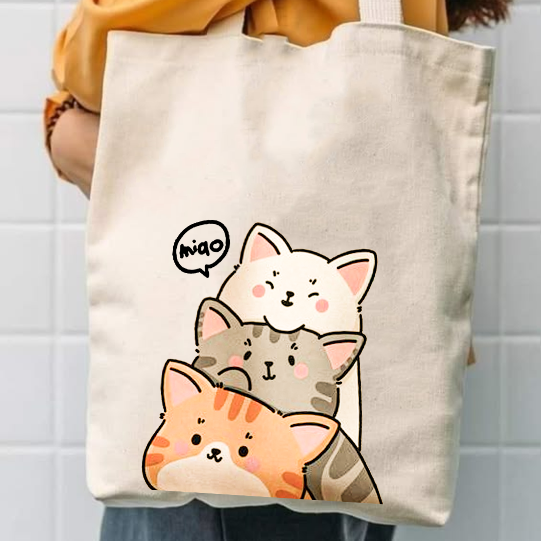 Miao canvas tote bag