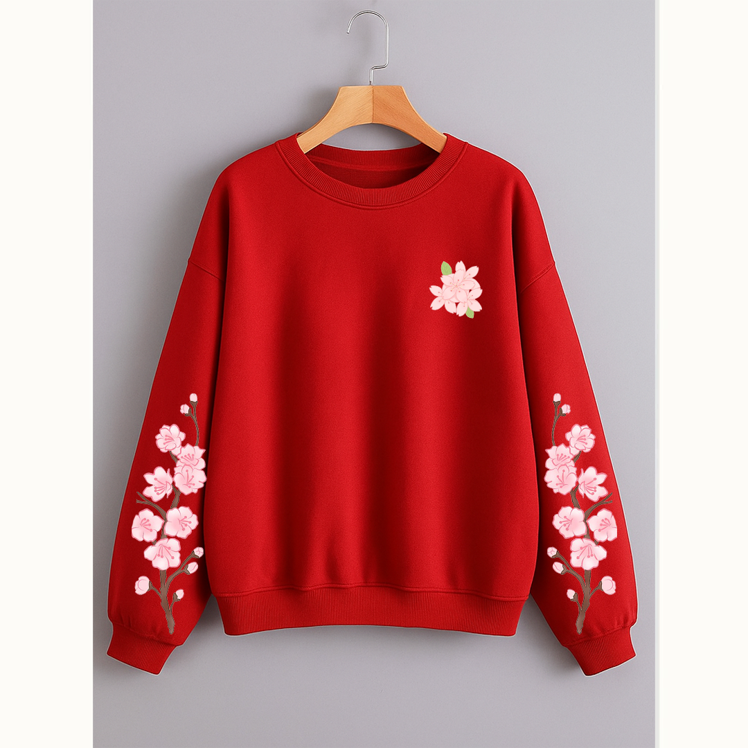 Blossom branch sleeves sweatshirt