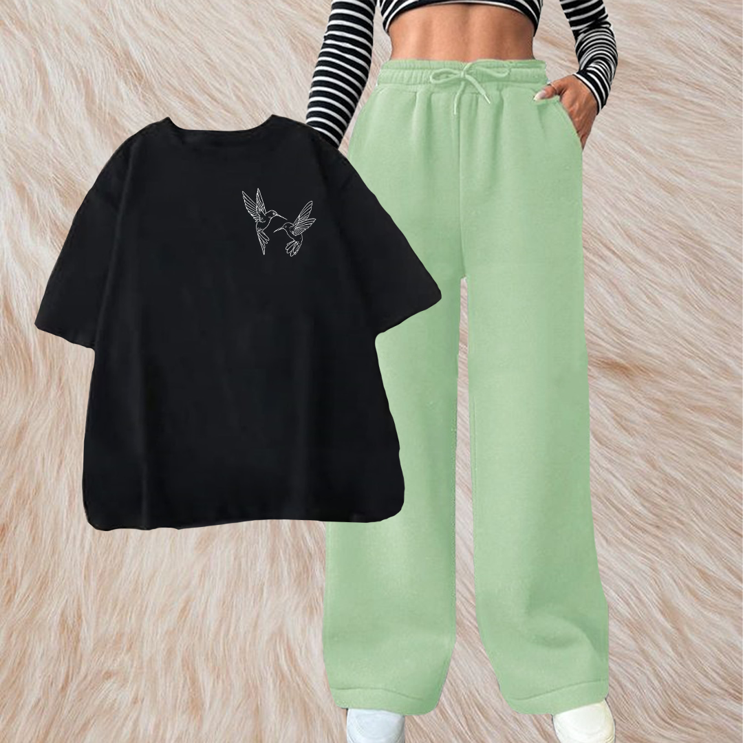 Birds logo with light mint flapper combo