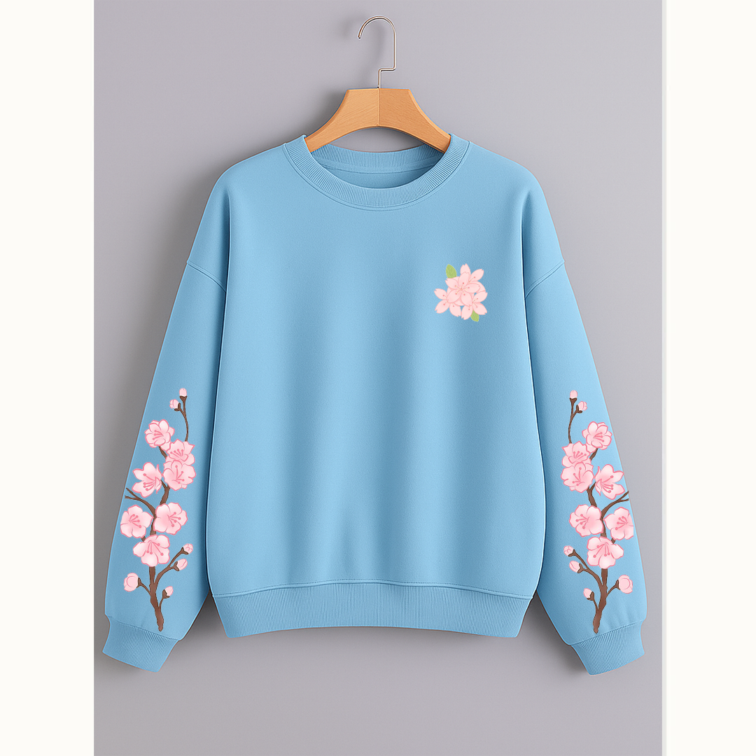 Blossom branch sleeves sweatshirt
