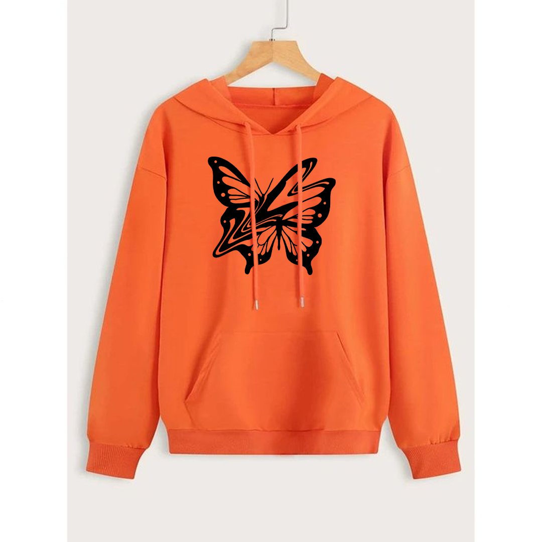 Glitch butterfly Fleece hoodie