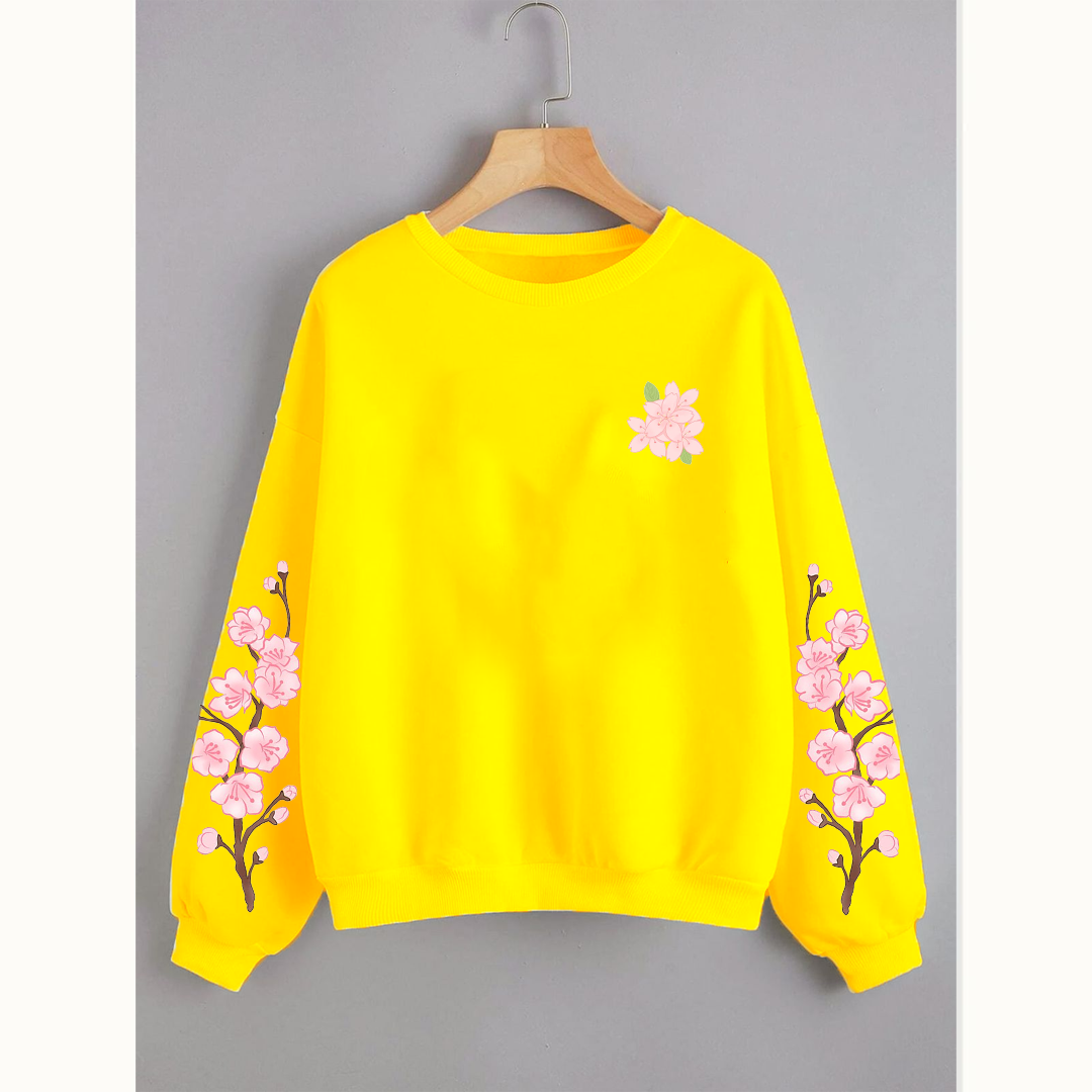 Blossom branch sleeves sweatshirt
