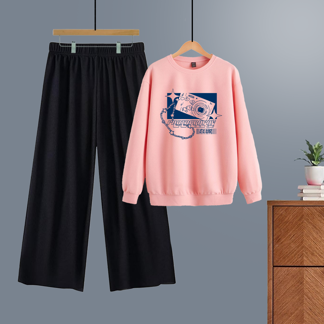 Winter tracksuit photography sweatshirt with free size flapper