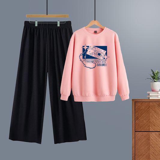 Winter tracksuit photography sweatshirt with free size flapper