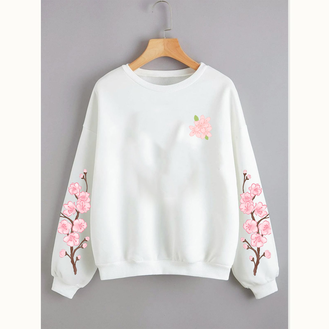 Blossom branch sleeves sweatshirt