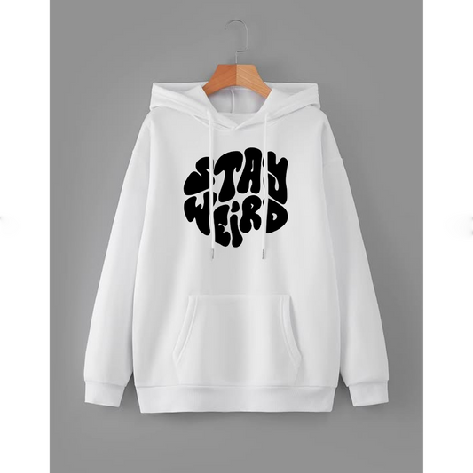 Stay weird Fleece hoodie