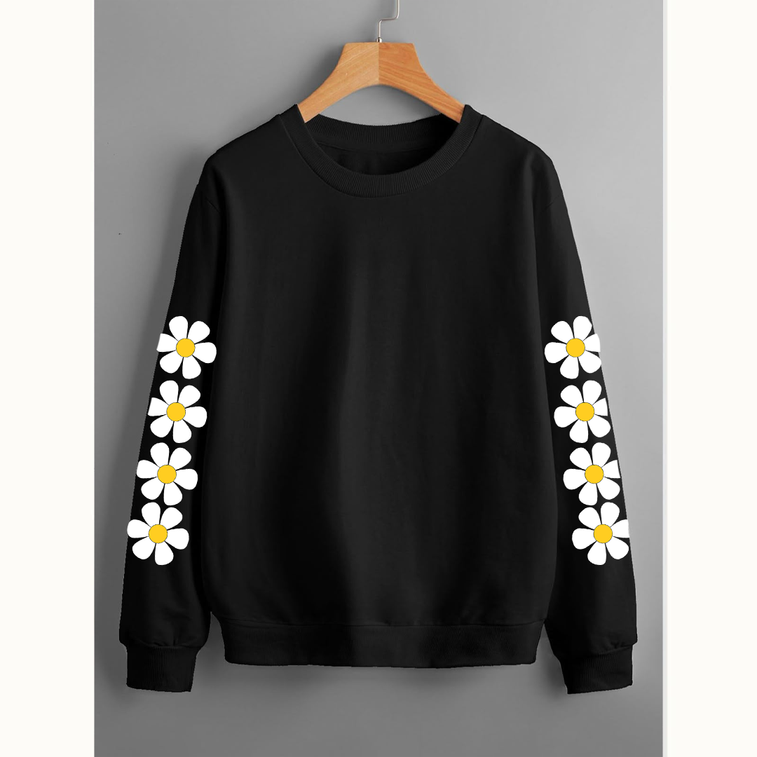 Daisy sleeves sweatshirt