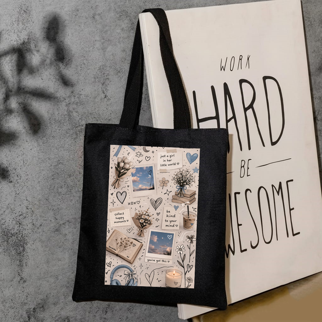 Just a girl in her little world tote bag