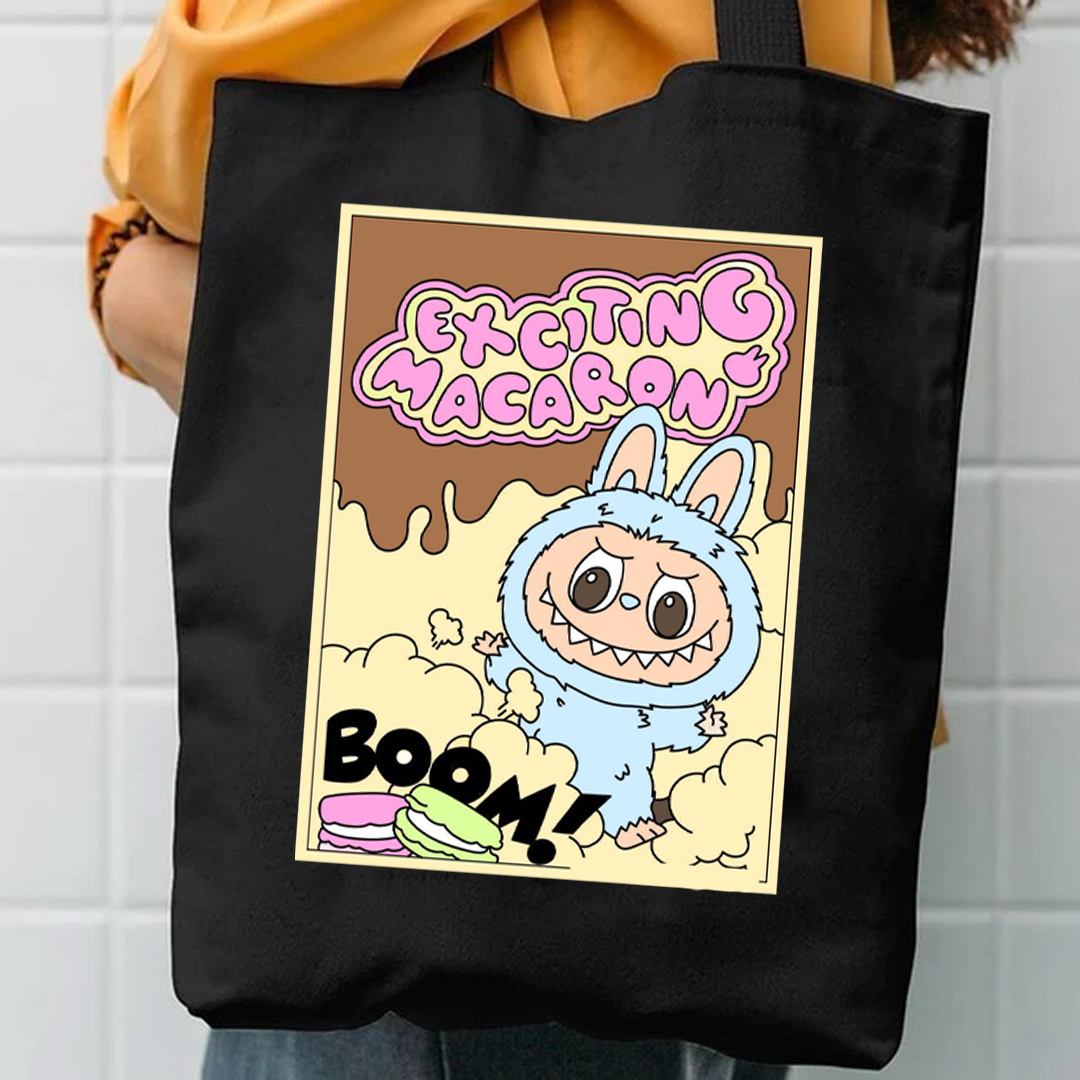 Exciting macaron tote bag