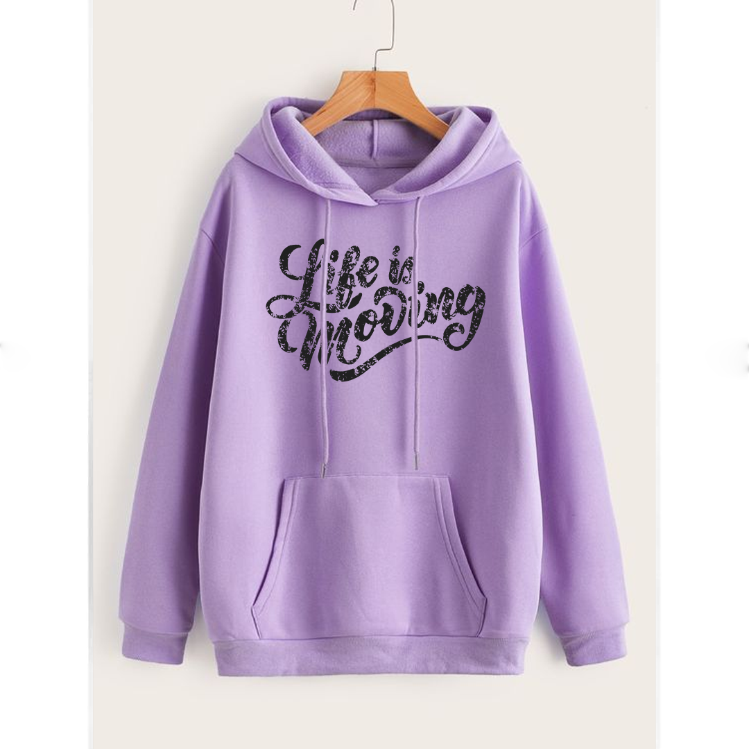 Life is moving Fleece hoodie