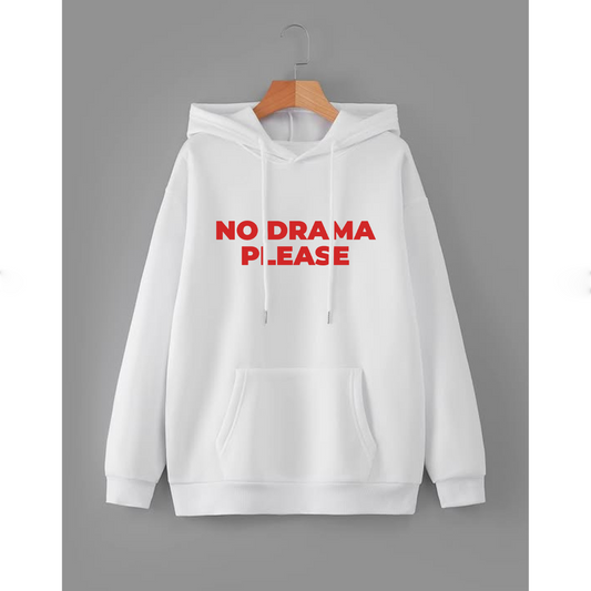 No drama please Fleece hoodie