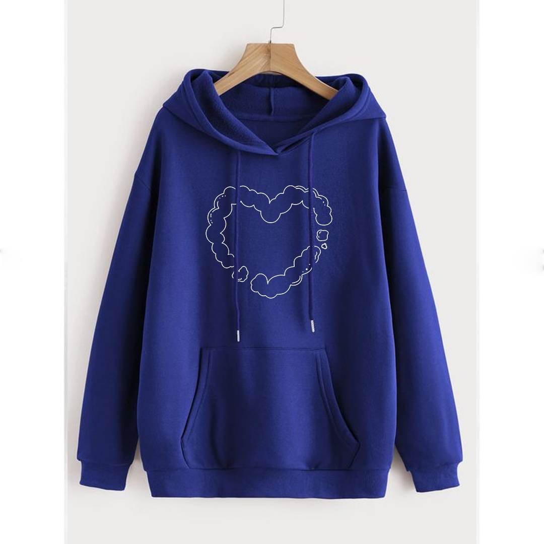 Cloudy heart Fleeece hoodie