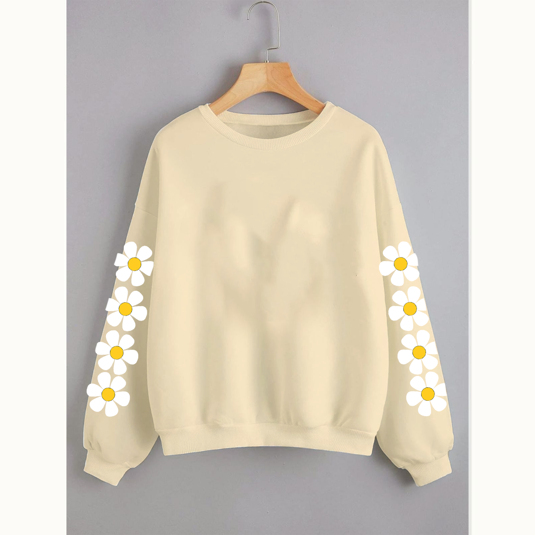Daisy sleeves sweatshirt