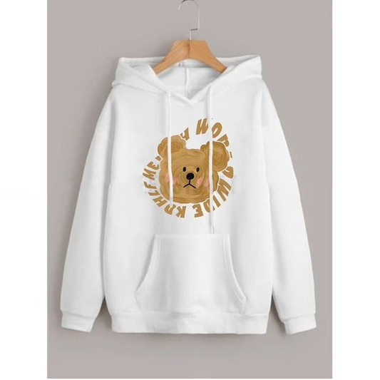 Brown teddy face Fleece hoodie