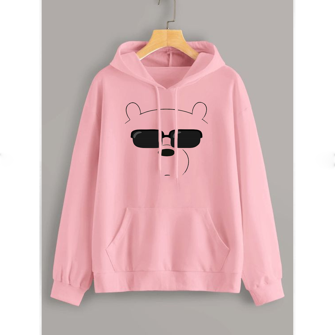 Ice bear face Fleece hoodie