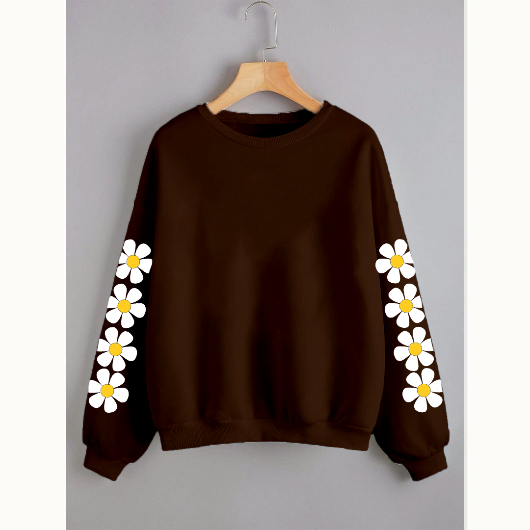 Daisy sleeves sweatshirt