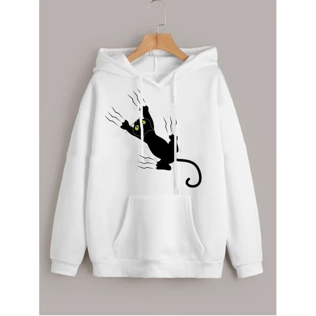 Cat scratching shirt Fleece hoodie