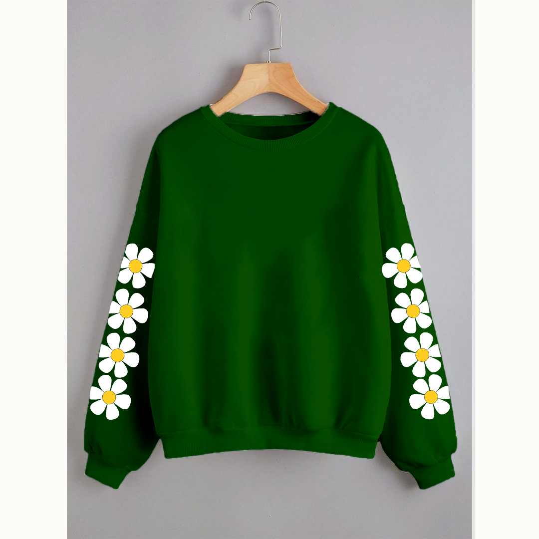 Daisy sleeves sweatshirt