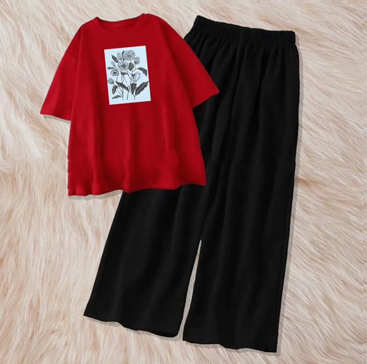 Asthetic flower print with flapper combo