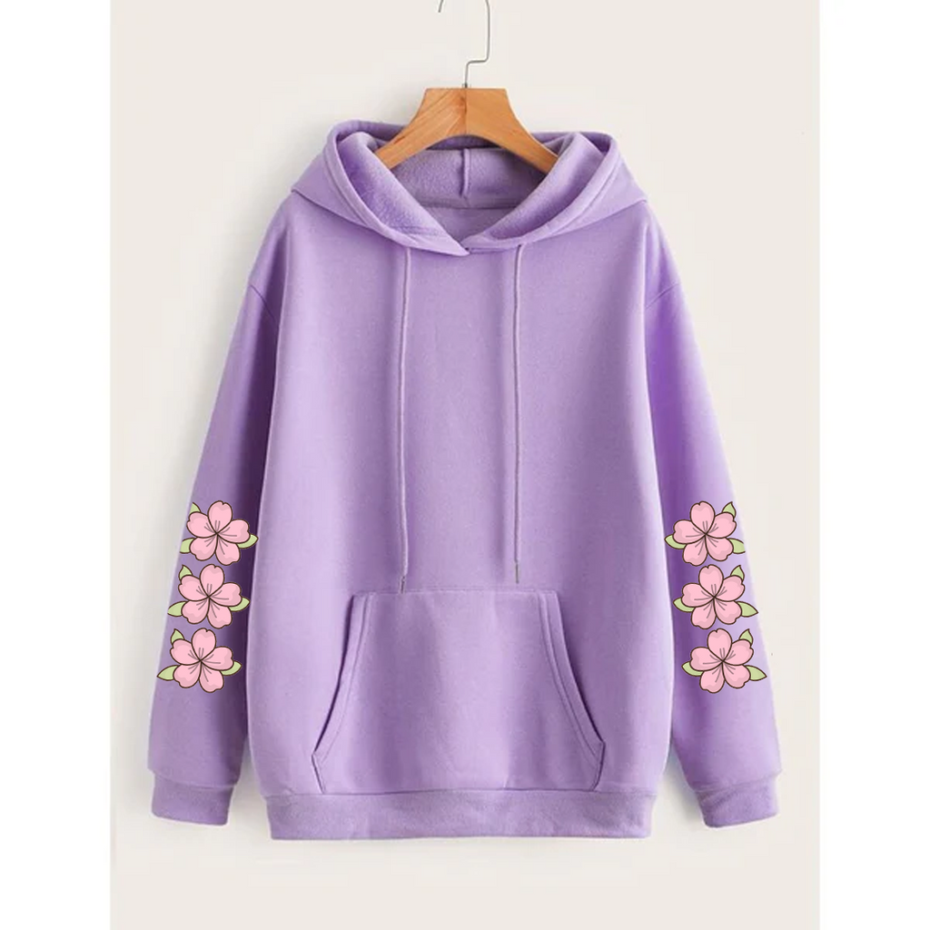 Flower sleeves hoodie
