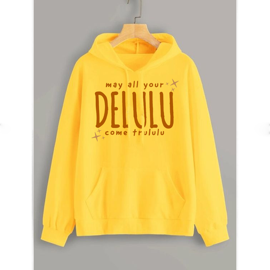 May all your delulu come trululu Fleece hoodie