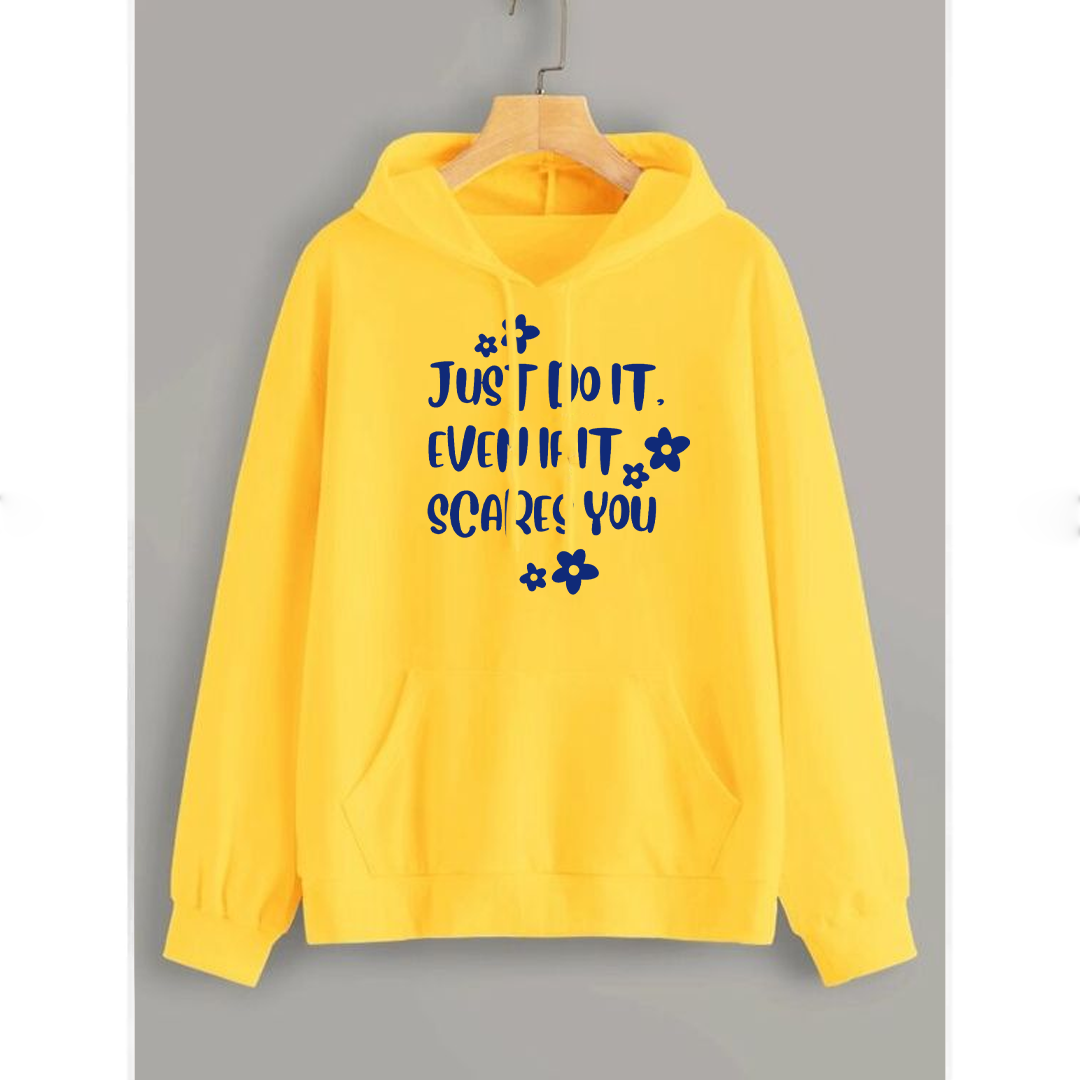 Just do it even if it scares you Fleece hoodie