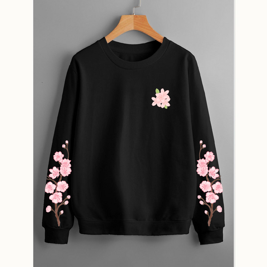 Blossom branch sleeves sweatshirt