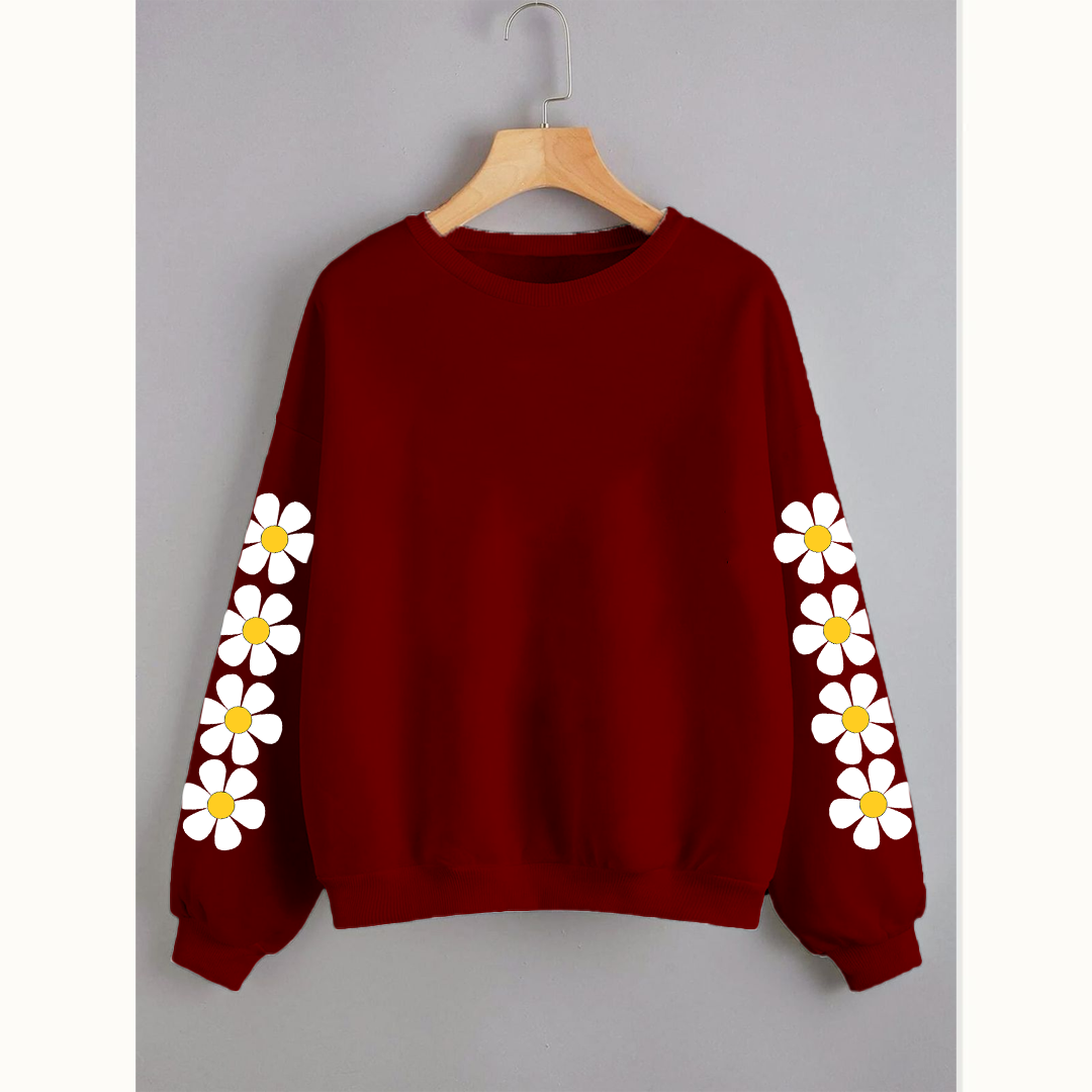 Daisy sleeves sweatshirt
