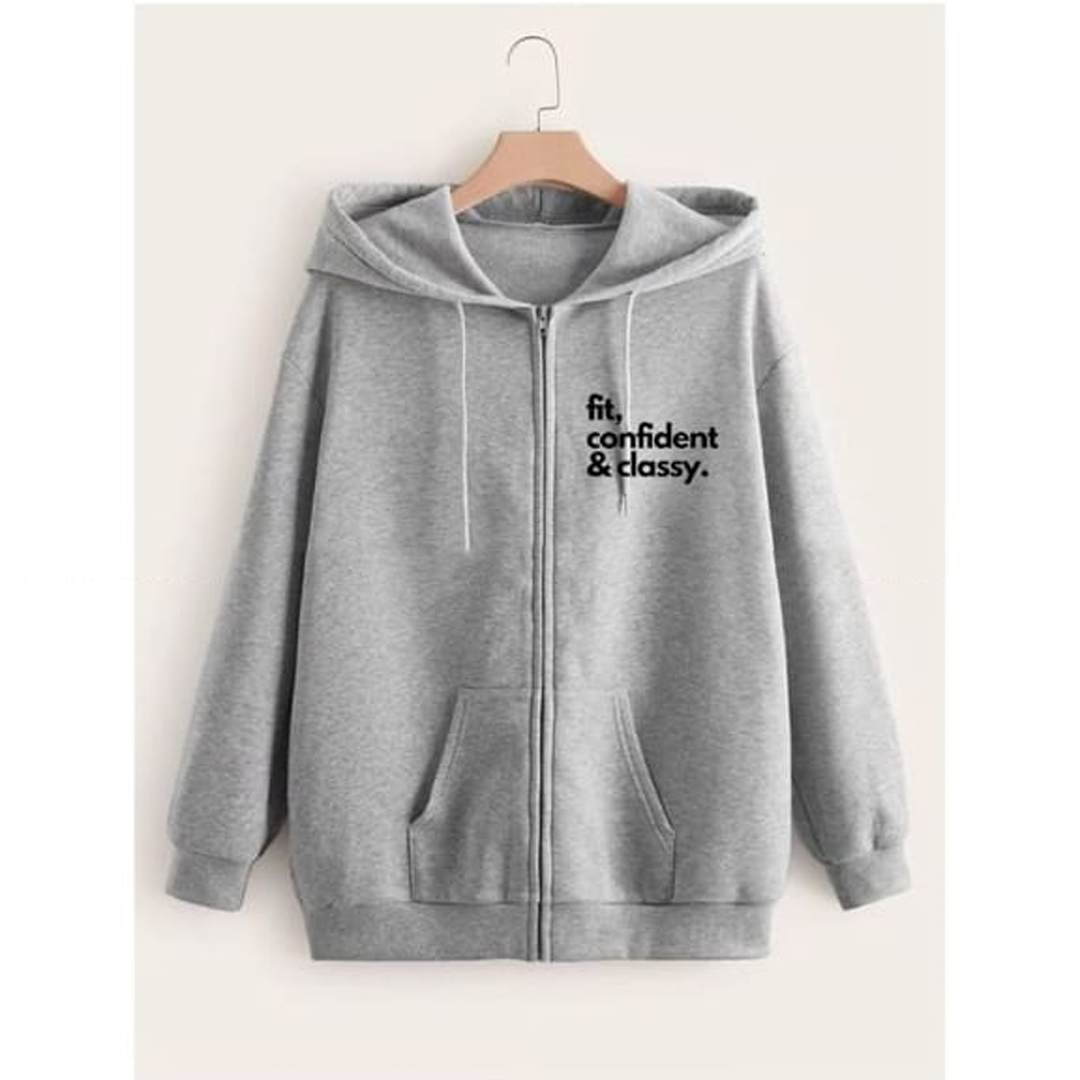Fit confident and classy zipper with hood