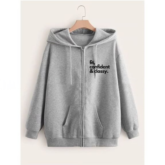 Fit confident and classy zipper with hood