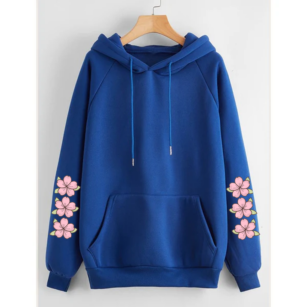 Flower sleeves hoodie