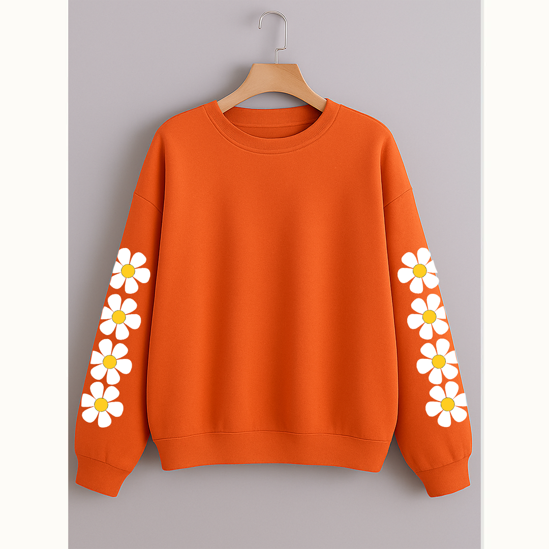 Daisy sleeves sweatshirt