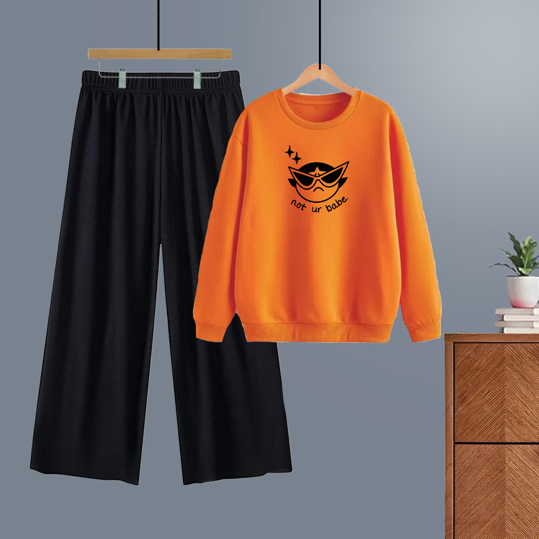 Winter tracksuit not ur babe sweatshirt with free size flapper