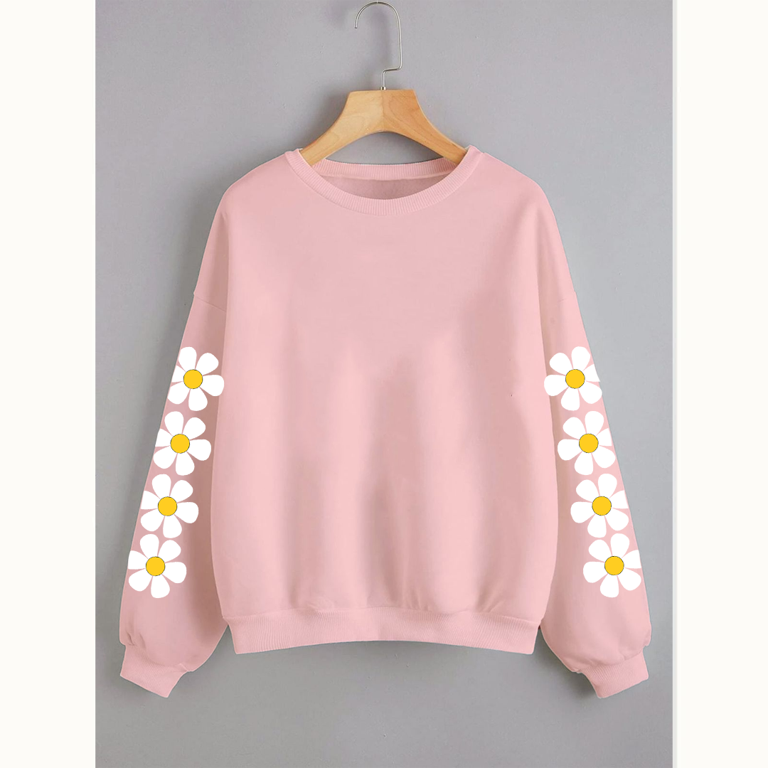 Daisy sleeves sweatshirt