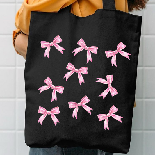 Bows canvas tote bag