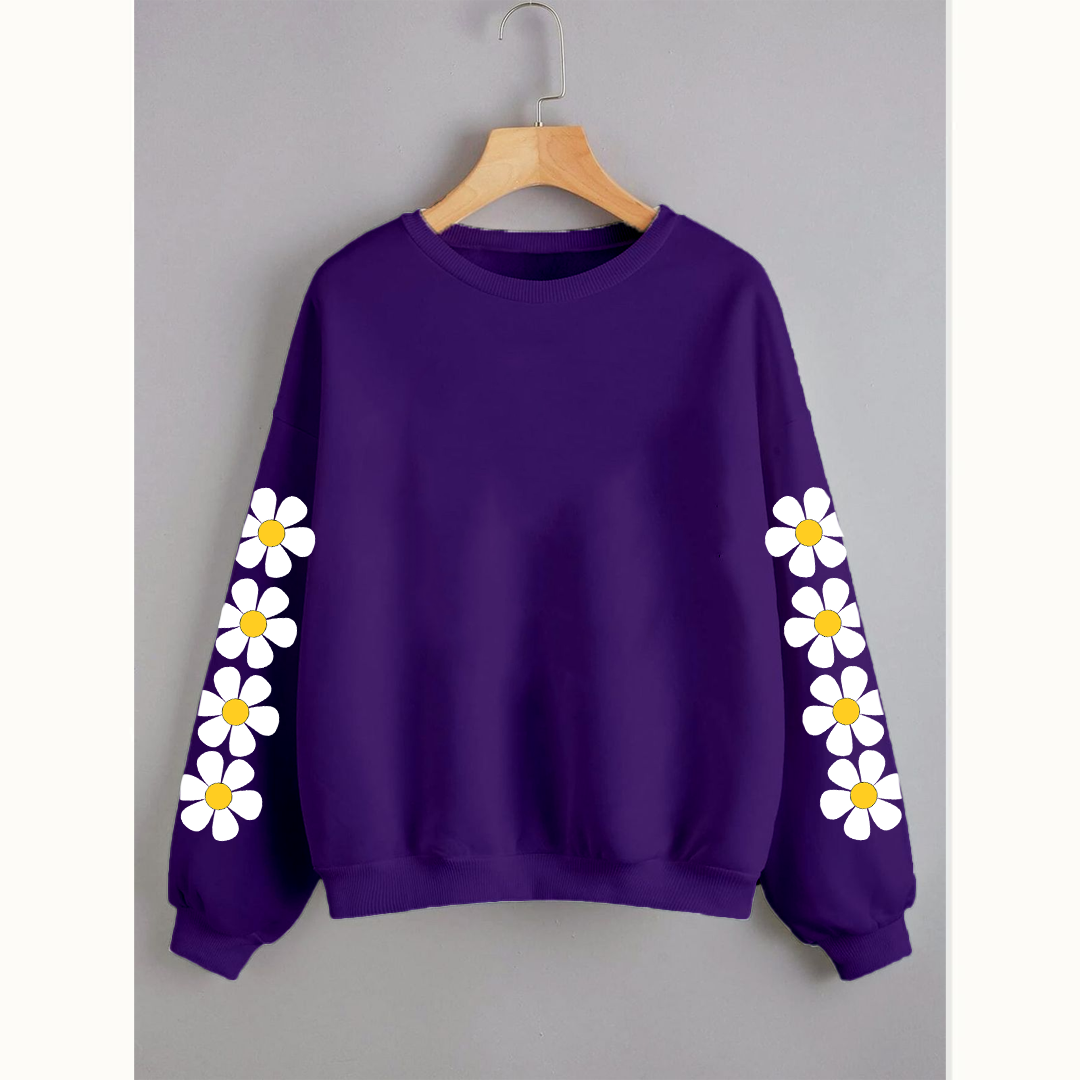 Daisy sleeves sweatshirt