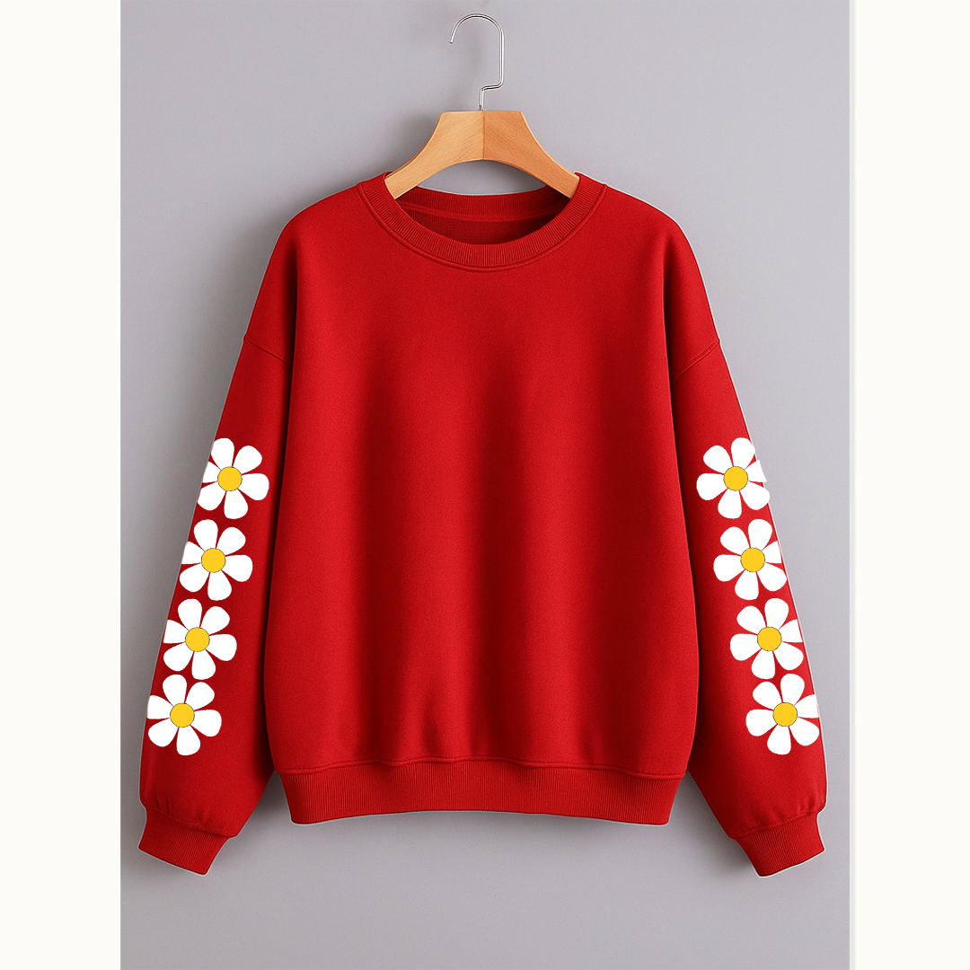 Daisy sleeves sweatshirt