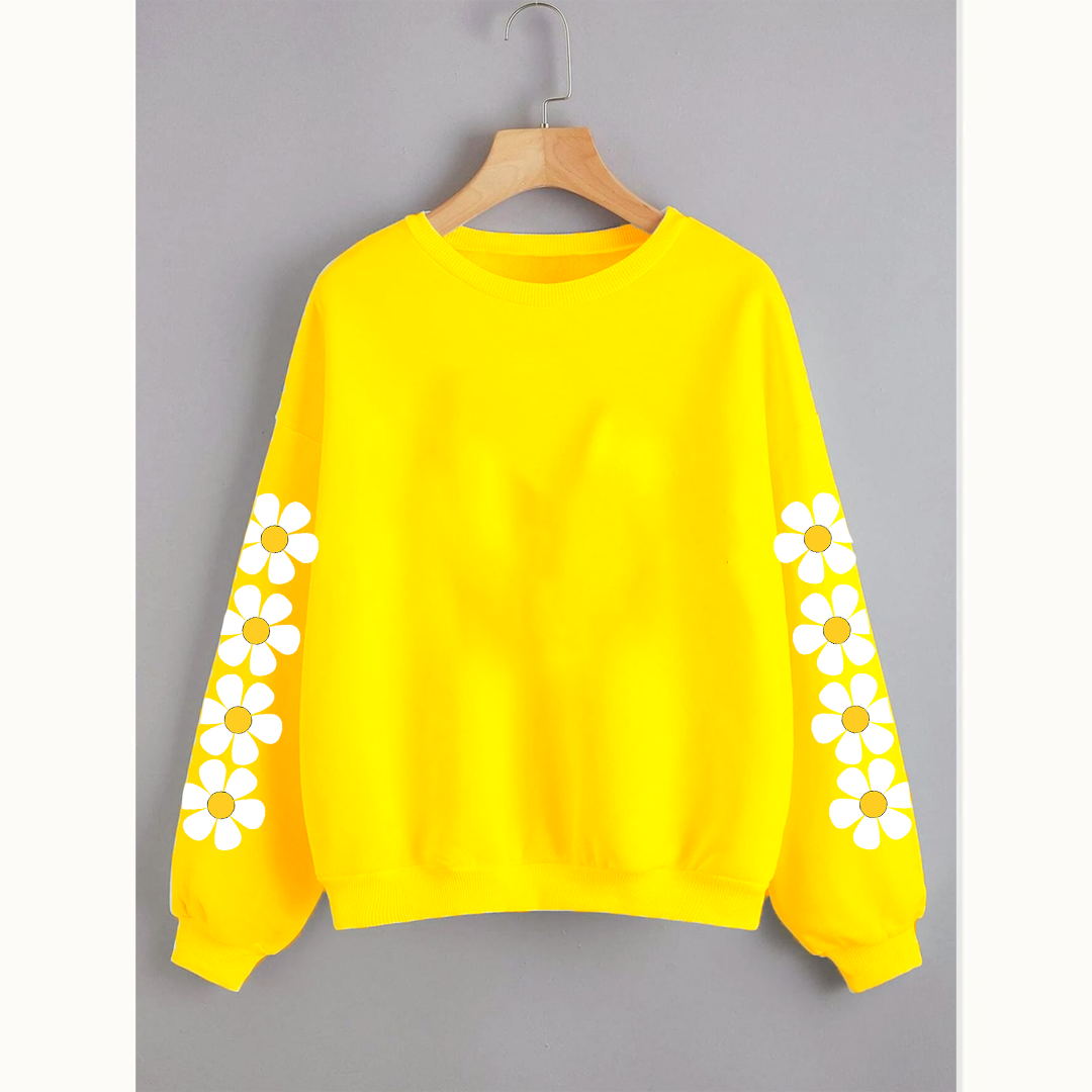 Daisy sleeves sweatshirt
