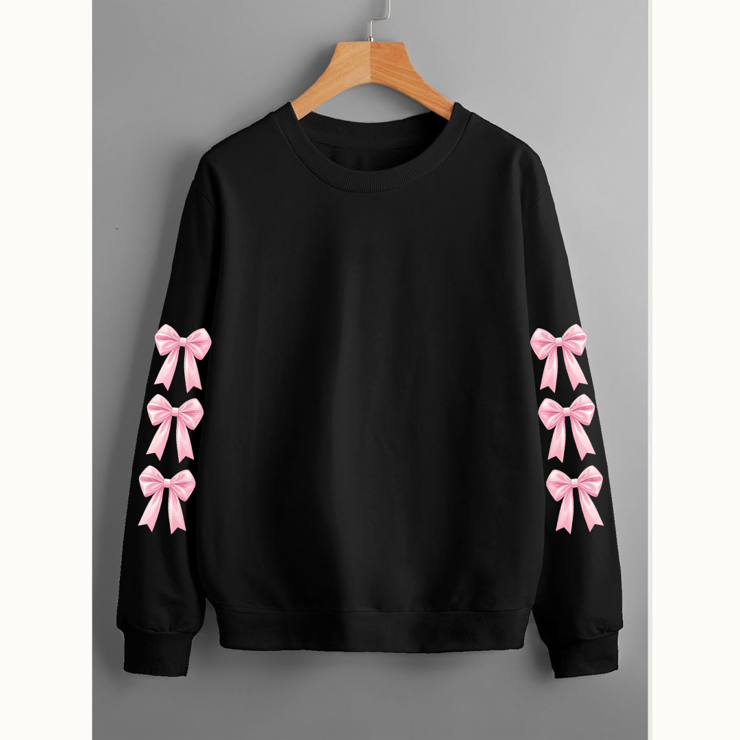 Bow sleeves sweatshirt