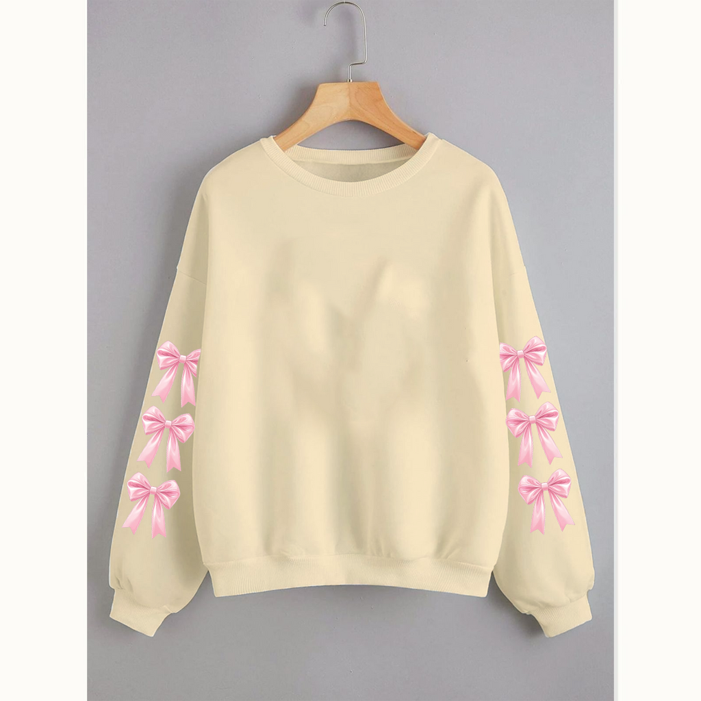Bow sleeves sweatshirt