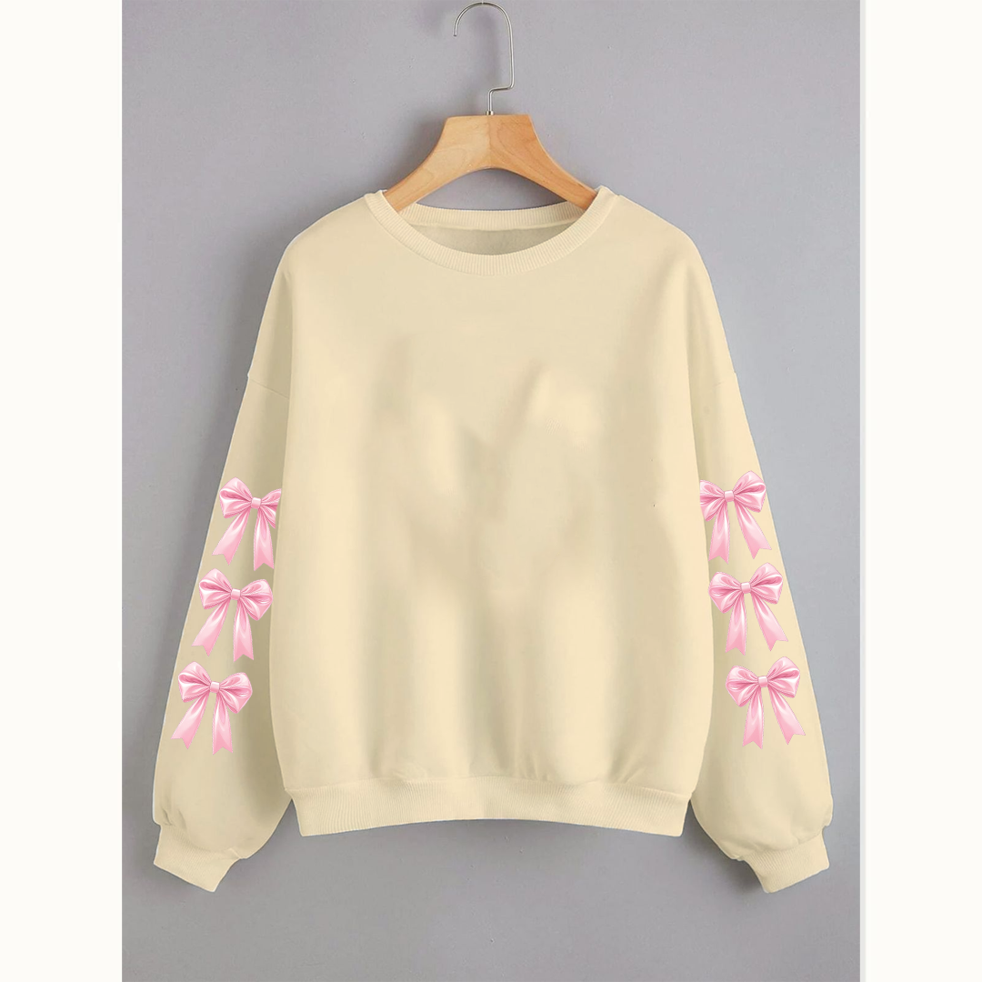 Bow sleeves sweatshirt